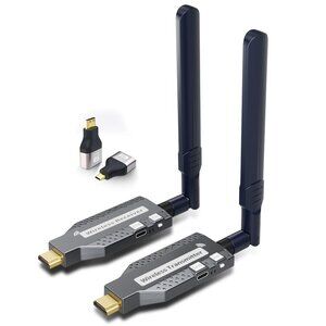 Wireless HDMI Transmitter and Receiver,492ft/150m 4K Decode 1080P Output Plug&Pl